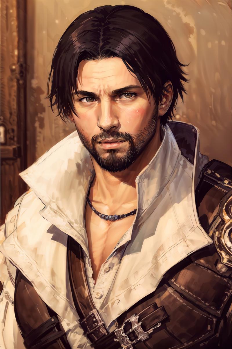 00496-2714452890-masterpiece top quality best quality official art detailed_1.2 ezio_soul3142 solo black hair 1boy brown eyes upper.jpg